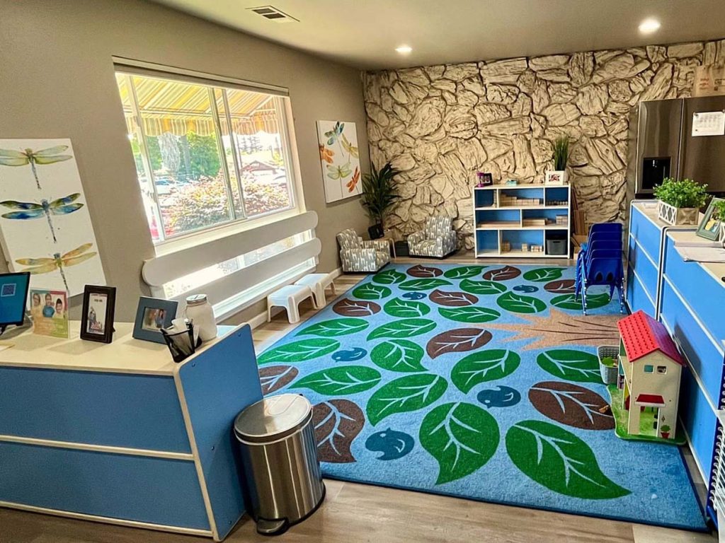 Martinez 5 Sunshine House, CA Martinez preschool classroom, children and teacher, inside 3