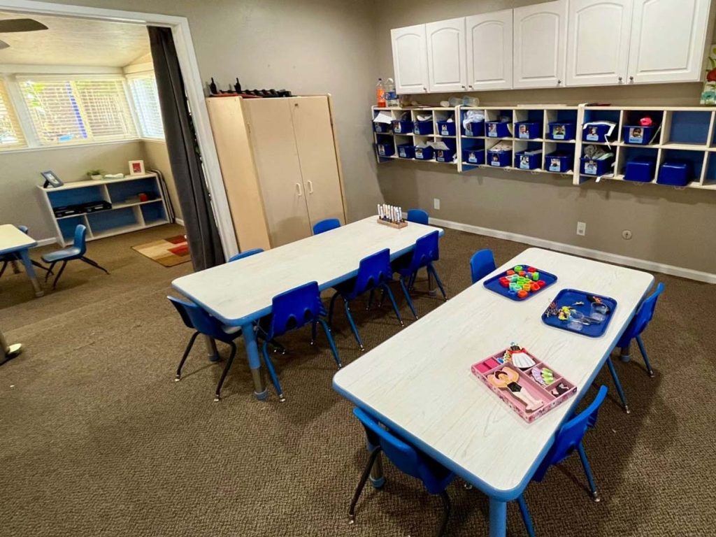 Martinez 4 Sunshine House, CA Martinez preschool classroom, children and teacher, outside 2